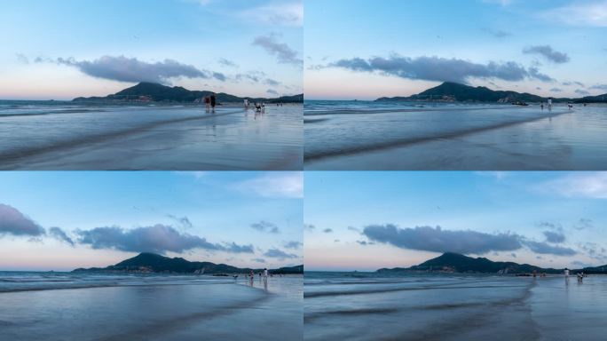 东山岛金銮湾海面苏峰山延时