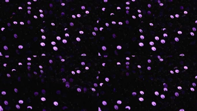 彩色紫色闪亮片绣片时尚面料布料微距