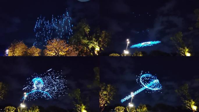 深圳无人机表演 鲸鱼科技深圳地标团结奋进