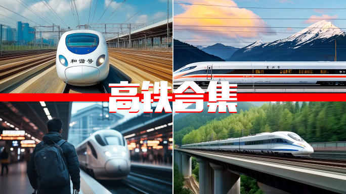 高铁动车春运客运站回家过年和谐号复兴号