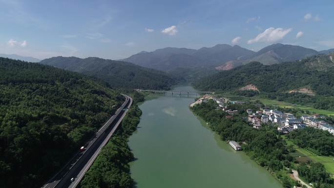 大桥 公路  美景 航拍素材