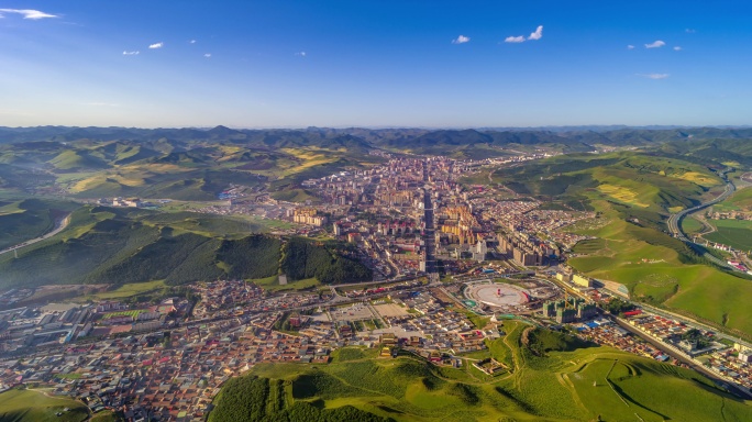 甘肃甘南合作市悟3 8k航拍