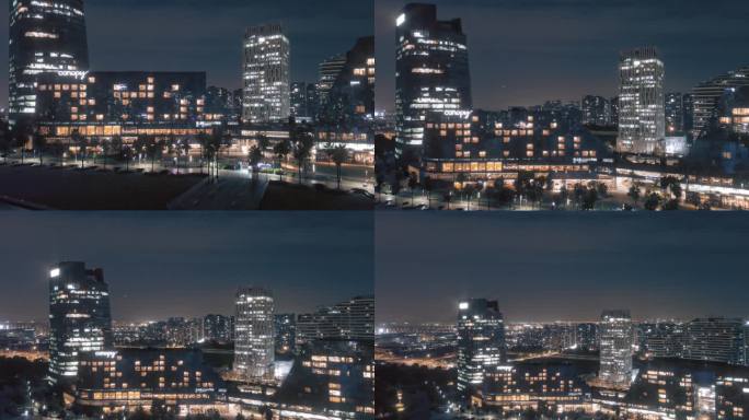 金沙湖大剧院夜景航拍