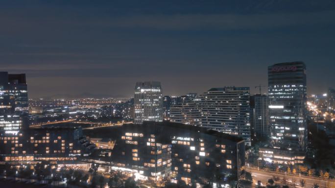 金沙湖大剧院夜景航拍