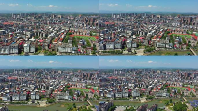 航拍湖南衡阳常宁市城市风光