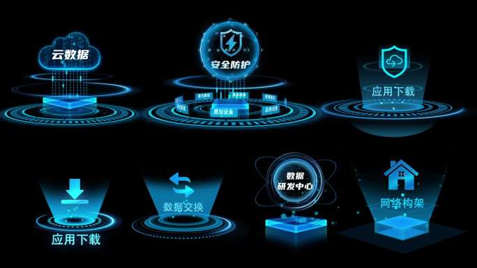HUD全息科技元素