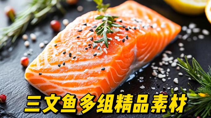 三文鱼多组素材