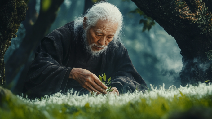 中国古代神话神农尝百草采药煮药神话故事