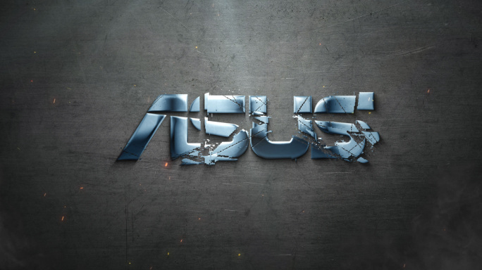 破碎特效立体logo标题