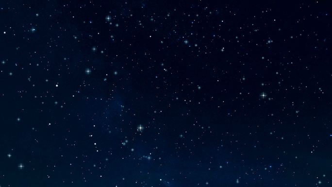 夜空星光闪烁无缝循环播放