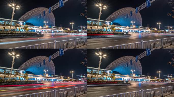 【4K】烟台火车站夜景延时摄影