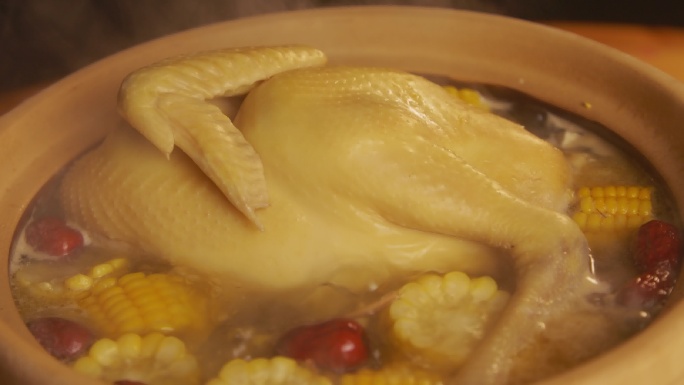 炖鸡汤煲汤熬汤白切鸡三黄鸡