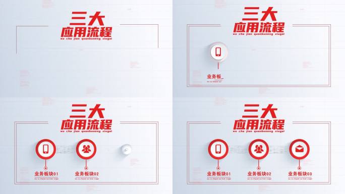 3大红色简洁信息分类-无插件