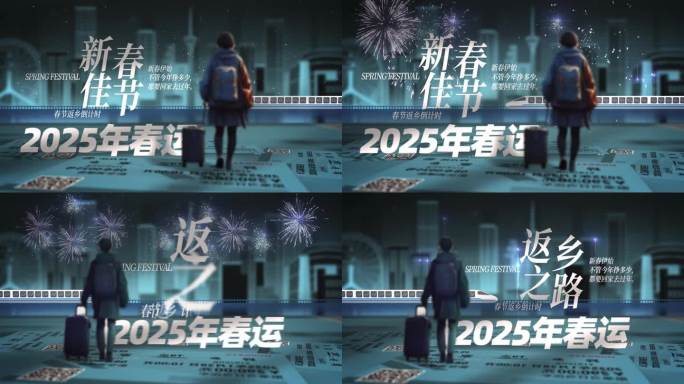 2025年终总结年度回顾片头Ae模版