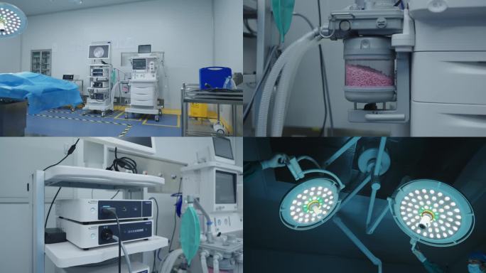 4K手术衣仪器呼吸机血氧仪心跳监护无影灯
