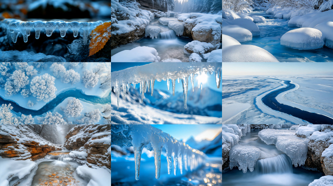 冬季河流雪景