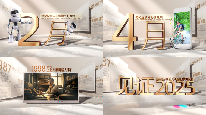 企业历程图文大事件回顾展示