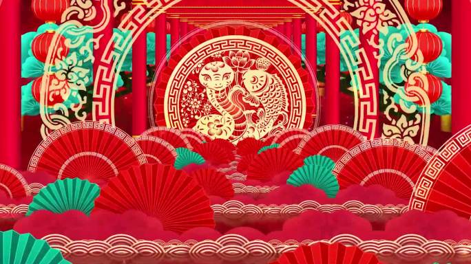 vj-30-2 大气春节新年春晚开场舞