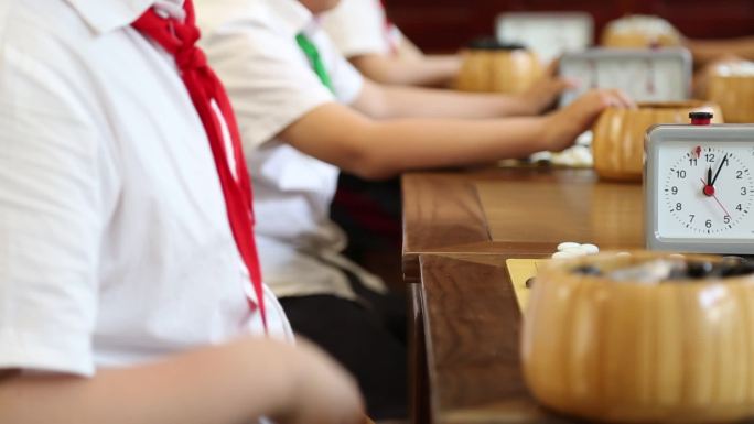 小学生下围棋 围棋课 比赛 特写 棋局