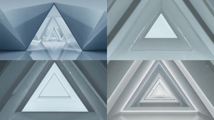 立体三角形阵列在画面中分布均匀