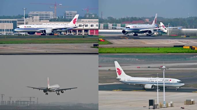 国航飞机起降合集