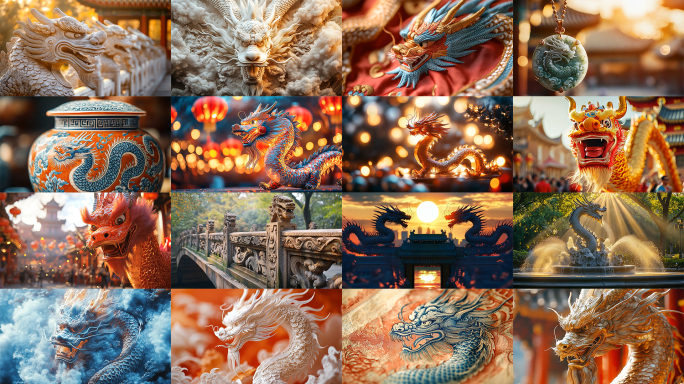 龙图腾中国龙文化龙图案龙建筑雕像石刻