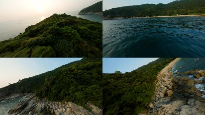 穿越机视角下的海岸线
