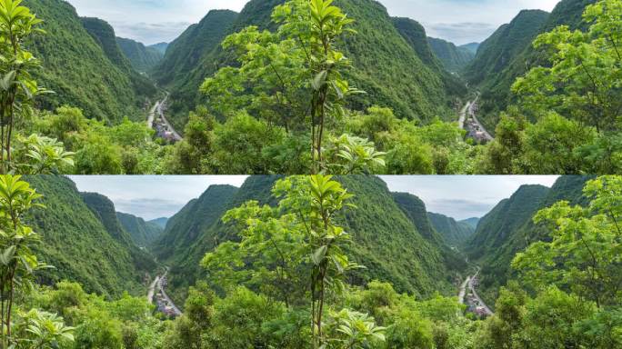 湖南湘西龙山县乌龙山大峡谷延时摄影