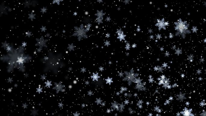 【带通道】冬季雪花飘落