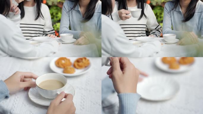 朋友一起喝咖啡