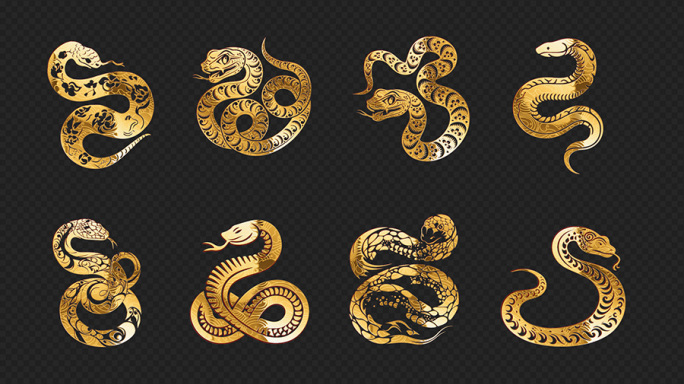 多款金色流光蛇合集5