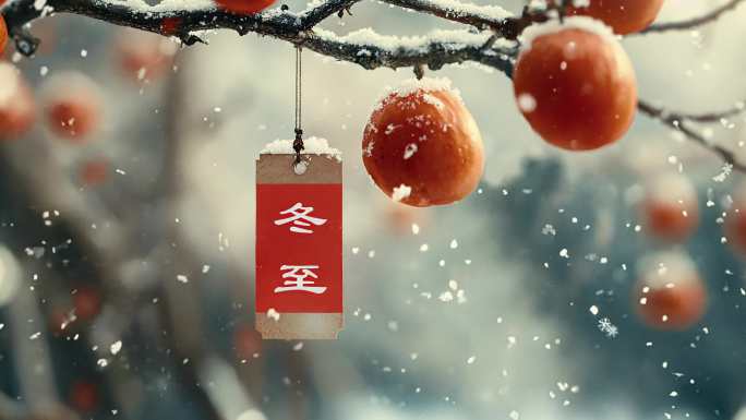 冬至 大雪 下雪 节气 中国元素AI