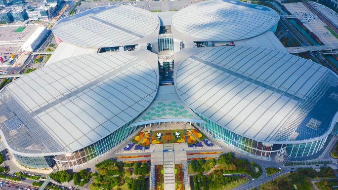 上海国家会展中心2024第七届进博会航拍