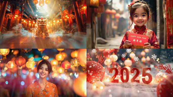 蛇年春节 新年中国年 除夕年味AI