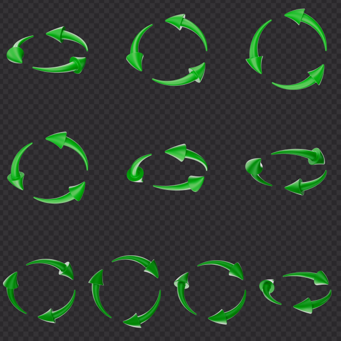 10组箭头旋转动画