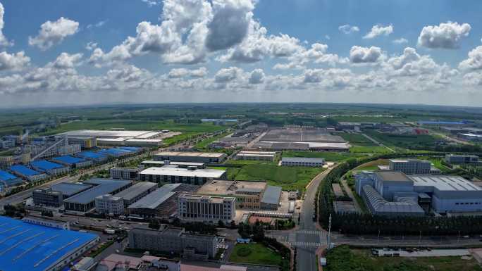 4k哈尔滨平房区食品工业园区航拍