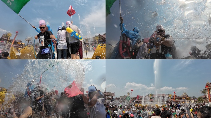 云南傣族泼水节 4k