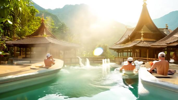 清迈温泉村：天然温泉，惬意疗养天堂。