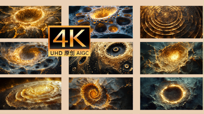 金矿开采黄金采矿作业天然矿石陨石宣传片头