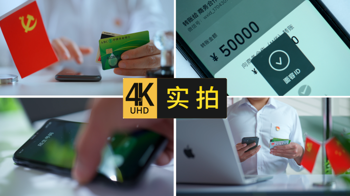 党员机关单位财务转账违纪贪污转账模拟素材