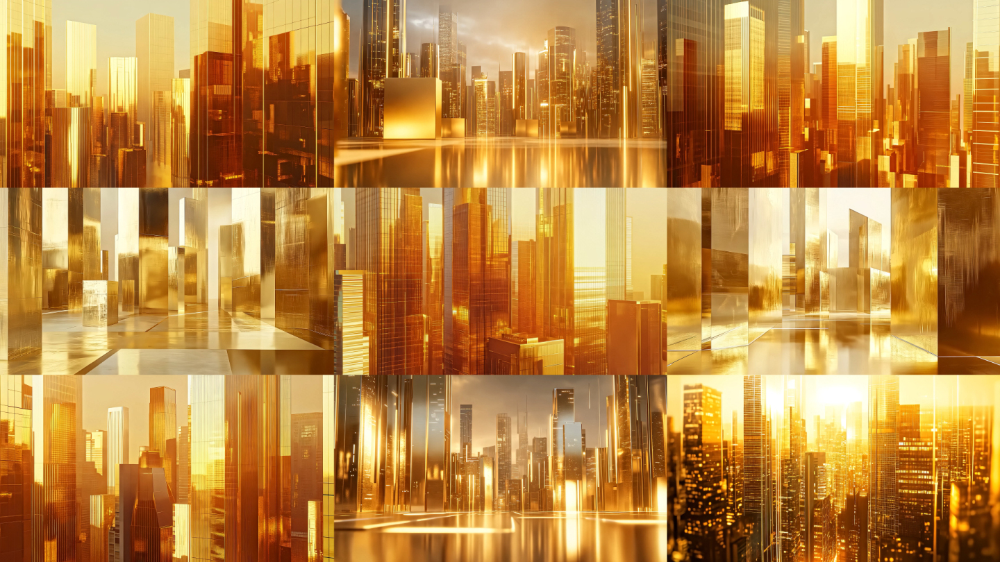 金色现代科技感建筑