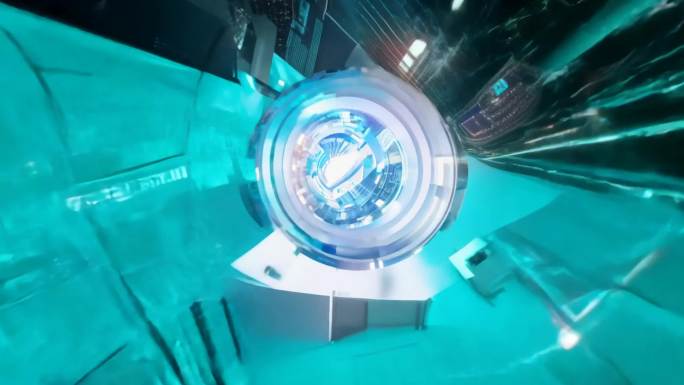 光影旋转 明暗分裂 绚丽场景 动态未来