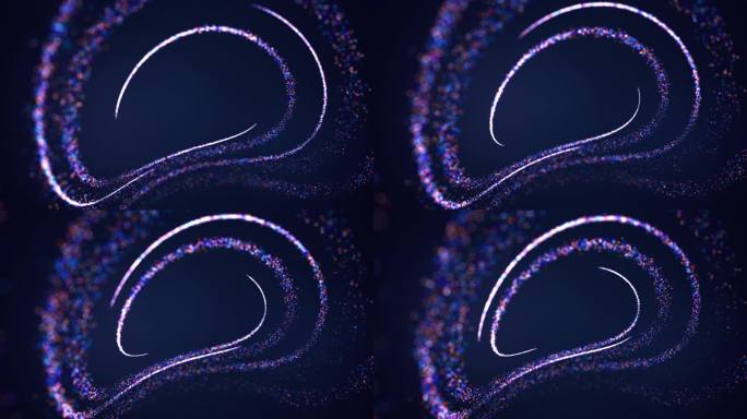 圣诞背景，蓝色上有抽象的魔法粒子。