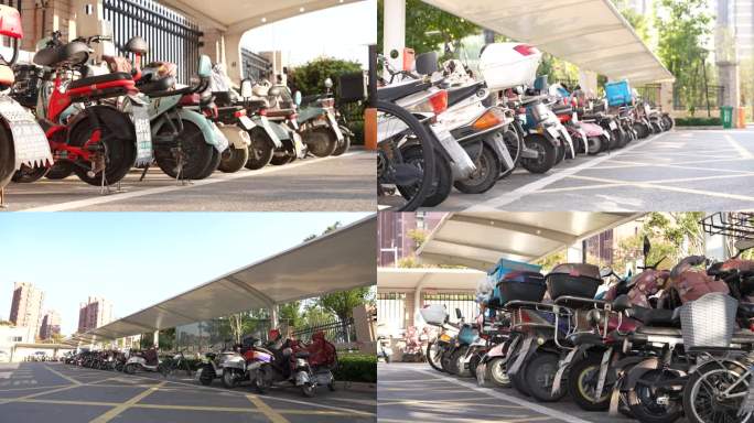 小区电瓶车文明停车