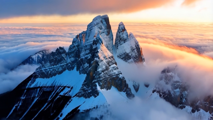 航拍雪山