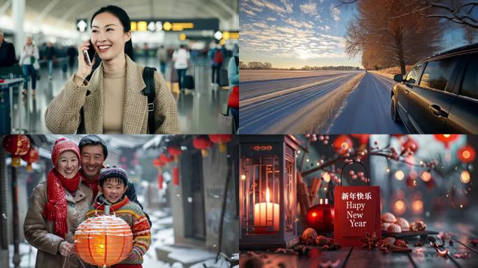 2025年新年春节蛇年回家过年 新年合集