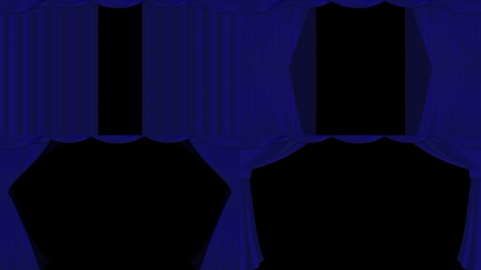 舞台幕布开启的动态动画。