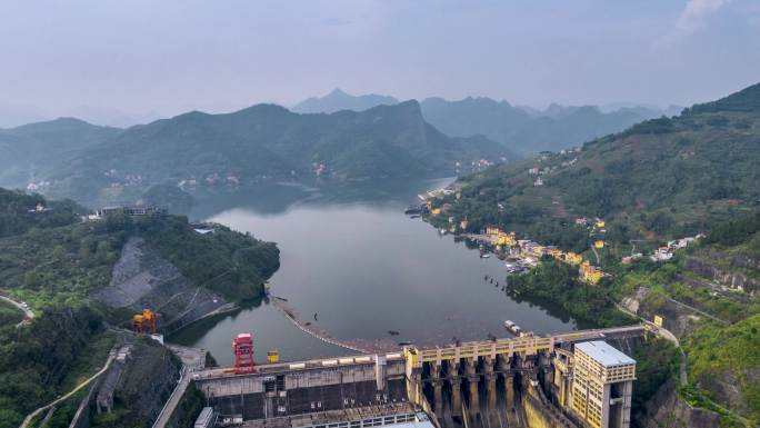 大化岩滩水电站风光延时