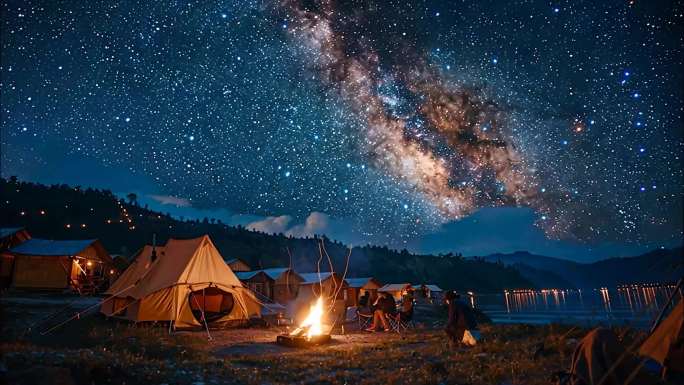 星云星空延时银河星轨北极光流星雨星辰大海