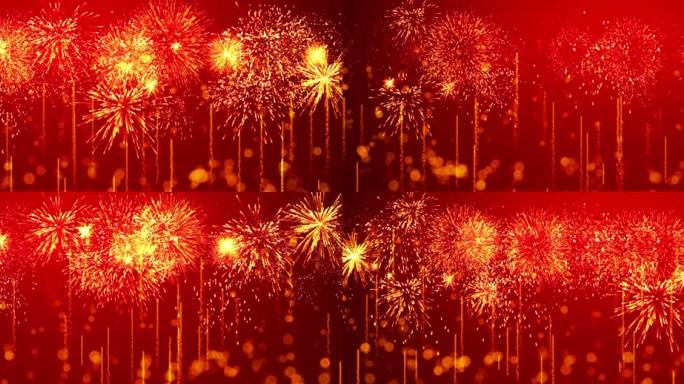 6k喜庆春节烟花背景循环